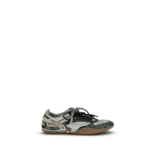 Miu Miu Gray Other Fibres Athletic Sneakers