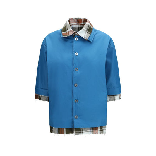 MARBELL Blue Polyamide Dress Shirt