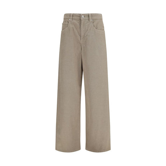 Brunello Cucinelli Beige Cotton Casual Pants