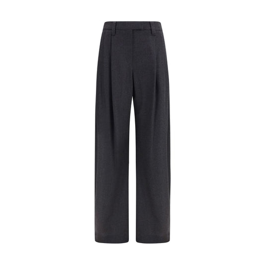Brunello Cucinelli Gray Wool Oves Aries Dress Pants