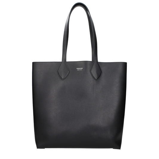 Ferragamo Black Leather Shoulder Bag