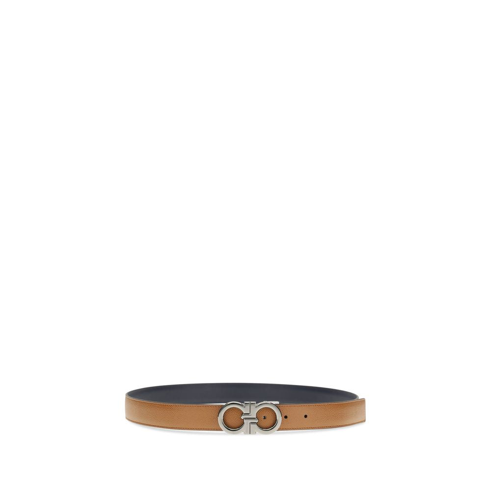 Ferragamo Brown Calf Leather Bos Taurus Regular Belt