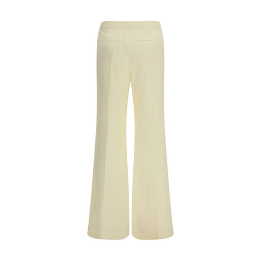 Max Mara Beige Viscose Flared Pants