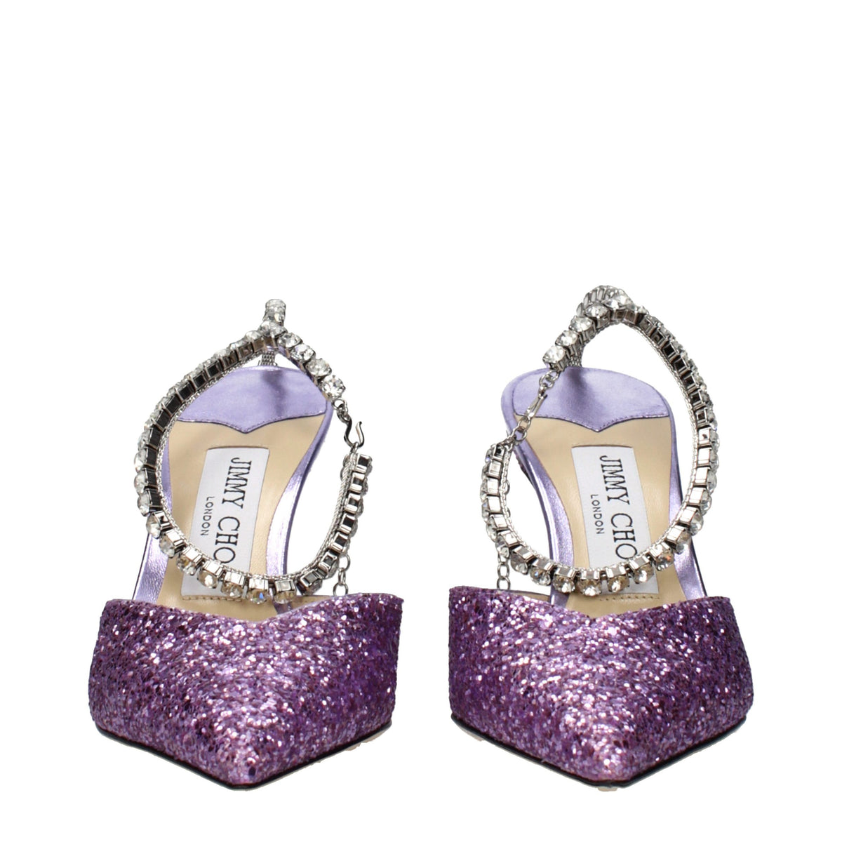 Jimmy Choo Purple Plastic Stiletto Heel Sandals