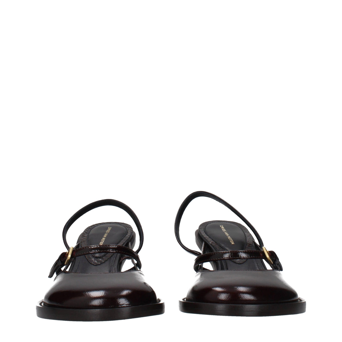 Dries Van Noten Brown Leather Platform Sandals