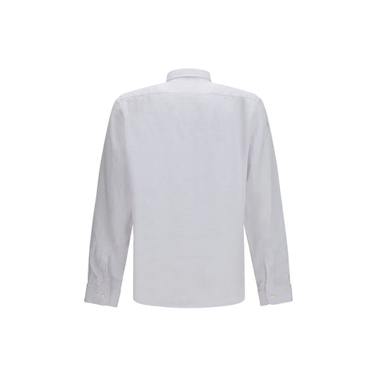Hugo Boss Black White Linen Dress Shirt