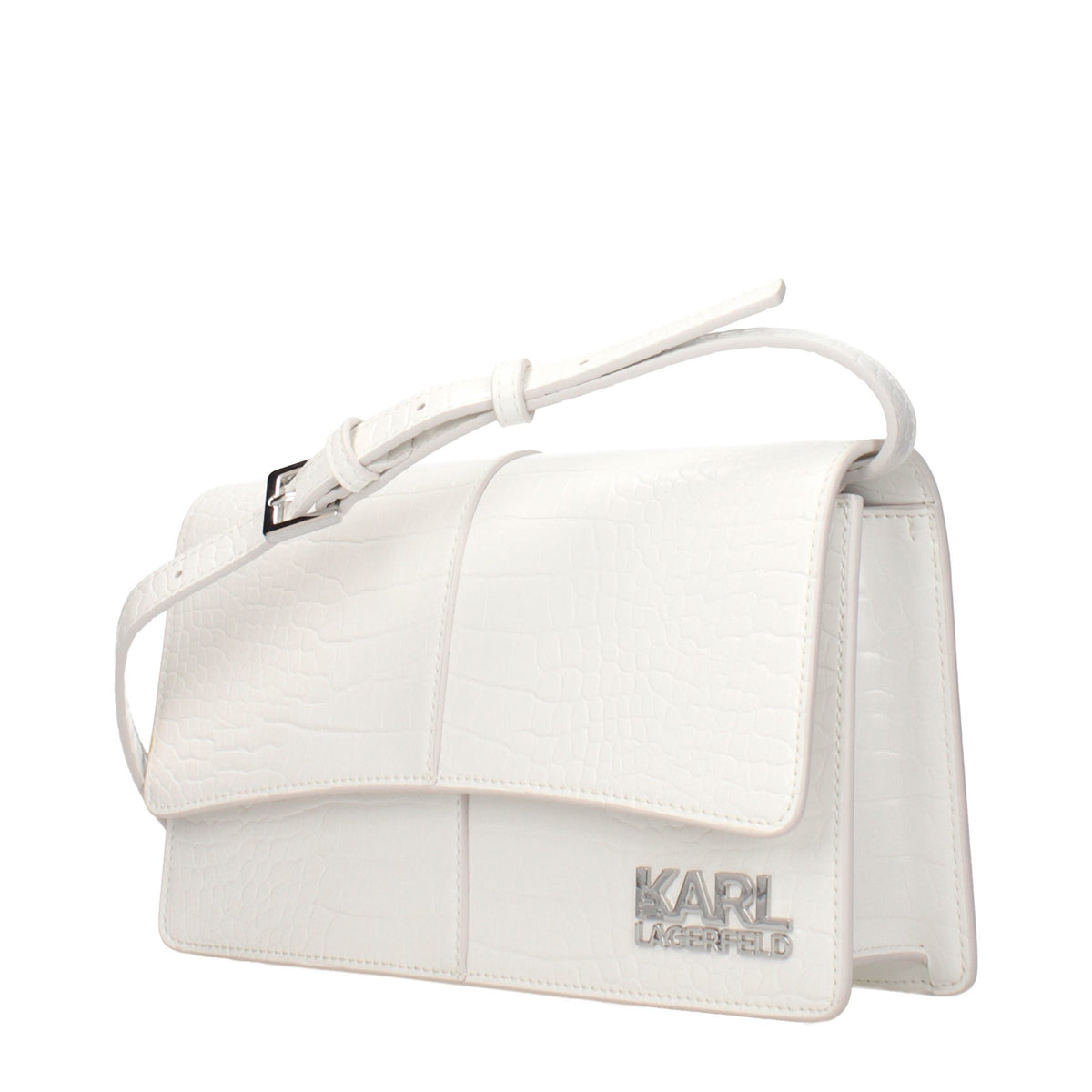 Karl Lagerfeld White Polyethylene Crossbody Bag