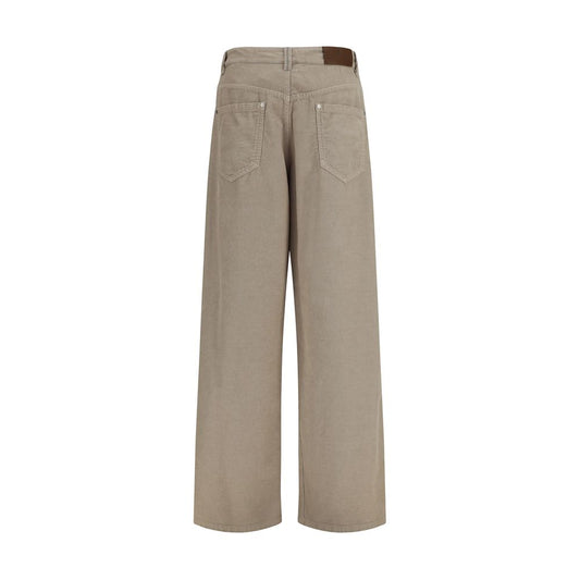 Brunello Cucinelli Beige Cotton Casual Pants