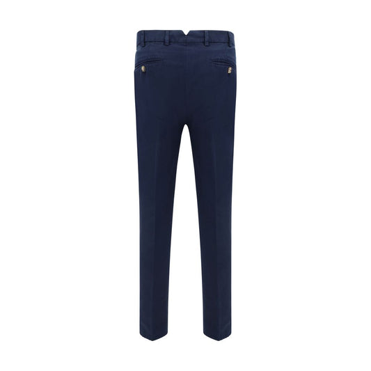 Brunello Cucinelli Blue Cotton Casual Pants