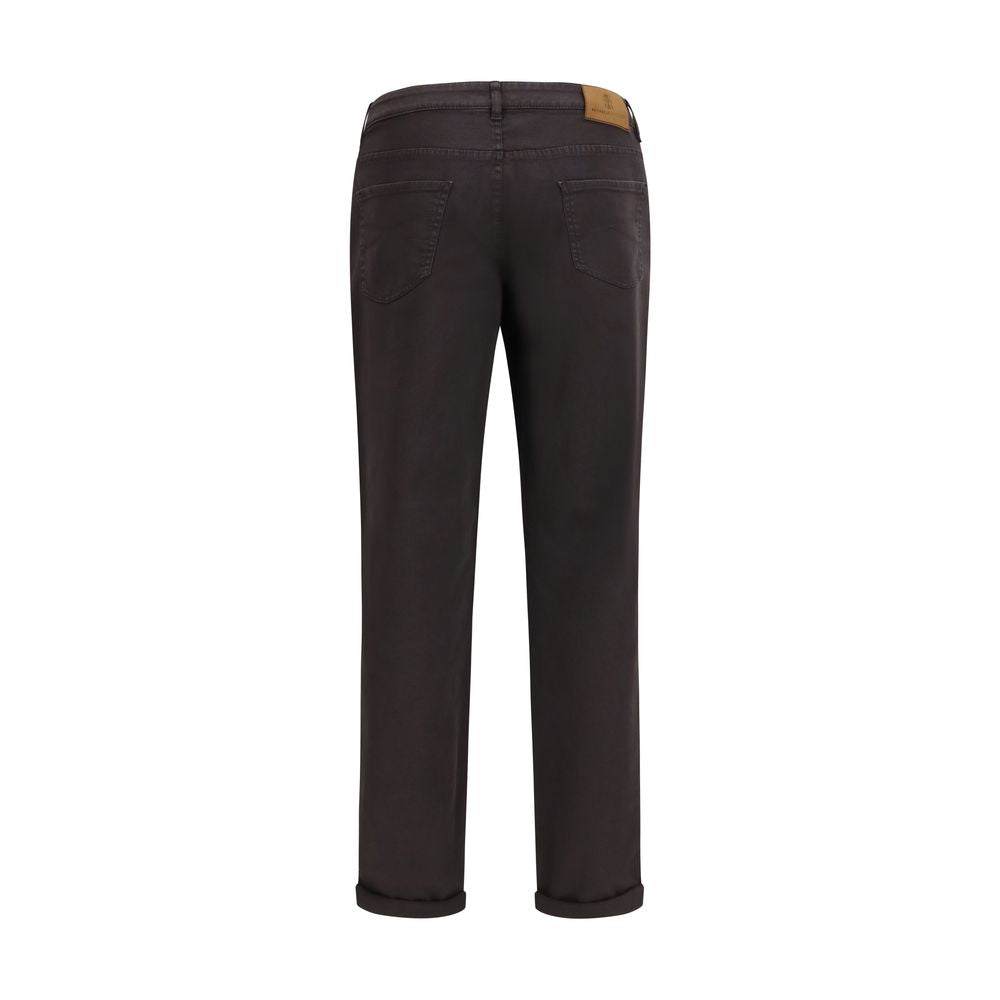 Brunello Cucinelli Brown Cotton Casual Pants
