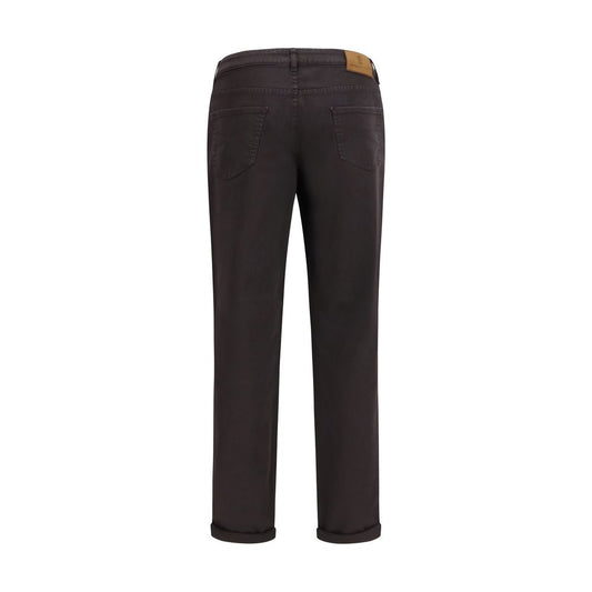 Brunello Cucinelli Brown Cotton Casual Pants