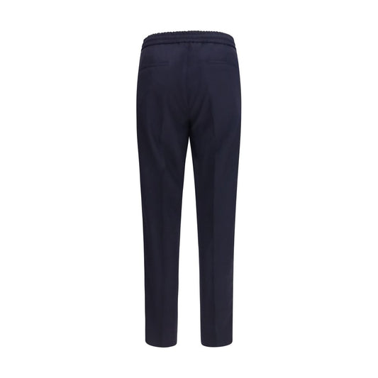Brunello Cucinelli Blue Wool Oves Aries Casual Pants