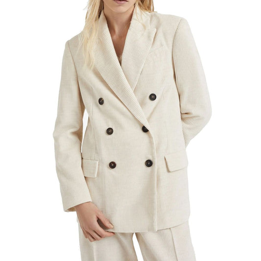 Brunello Cucinelli White Cotton Blazer