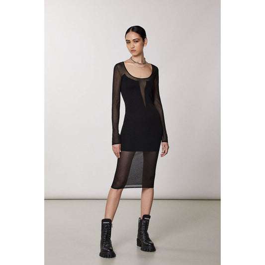 Patrizia Pepe Black Viscose Casual Dress