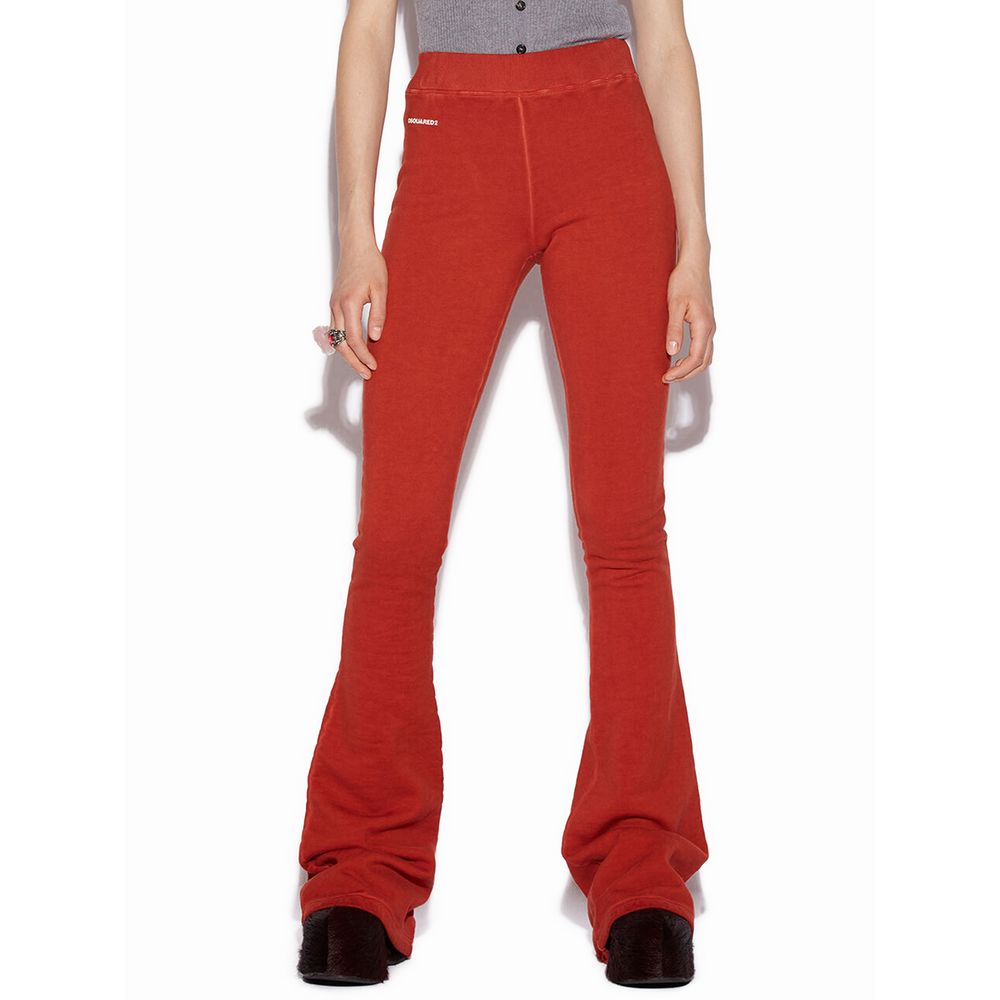 Dsquared² Red Cotton Athletic Pants